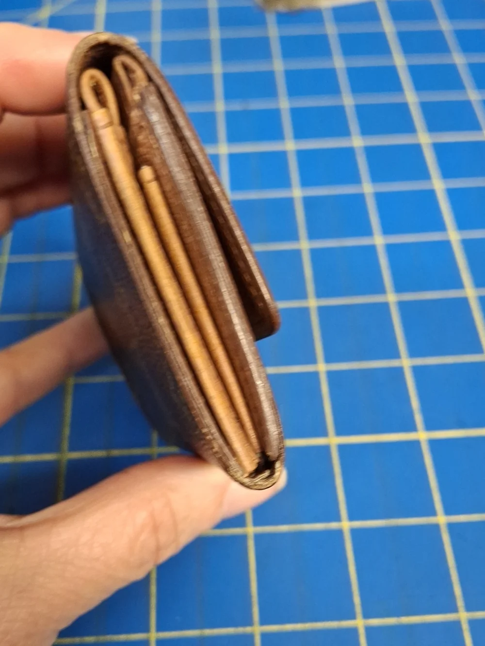 Louis Vuitton Brown Monogram Canvas Snap Wallet 3x4 Preloved